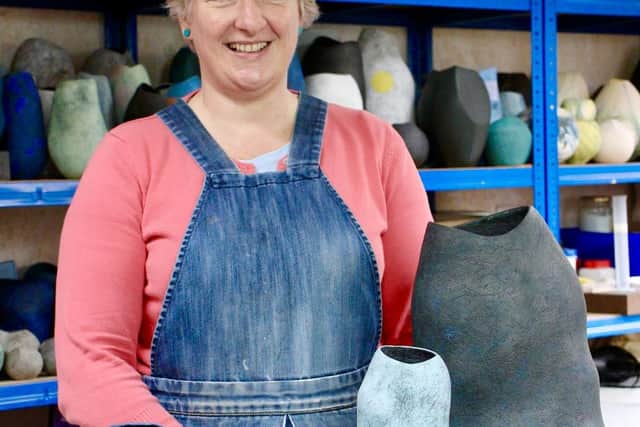 Kate Braida is one of the artists who has a studio at the Old Parcels Office Art Space at Scarborough Railway Station