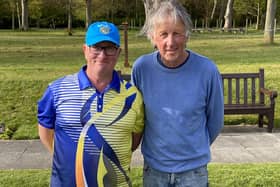 Paul Morgan, left, beat Geoff Price to win the first Open Singles Merit of the summer, at Bridlington Bay.