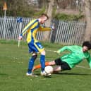 Filey's Joe Gage opened the scoring at Pelican FC