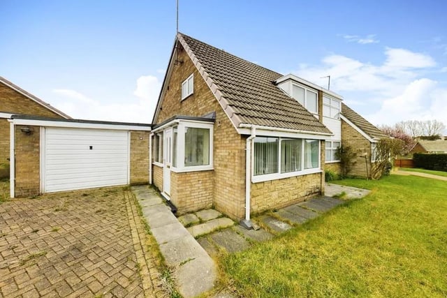 This three bedroom and two bathroom semi-detached bungalow is for sale with Hunters with a guide price of £220,000.