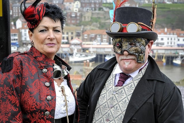 Carol and Michael Best, from Bradford, at Whitby Goth Weekend. Photo by Andrew Higgins.