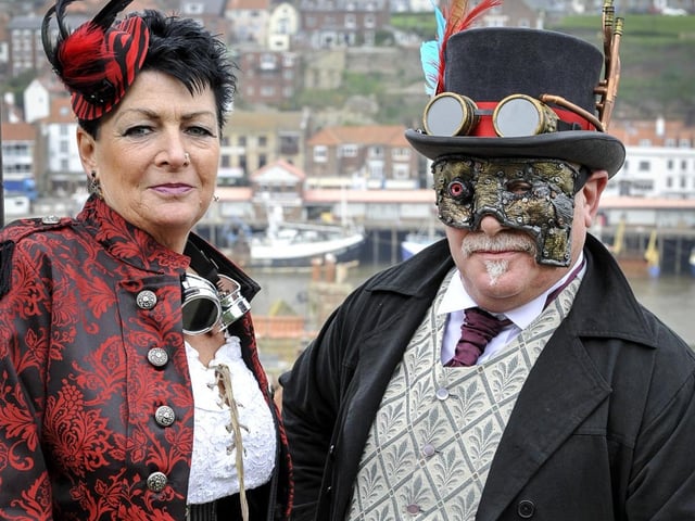 Carol and Michael Best, from Bradford, at Whitby Goth Weekend. Photo by Andrew Higgins.