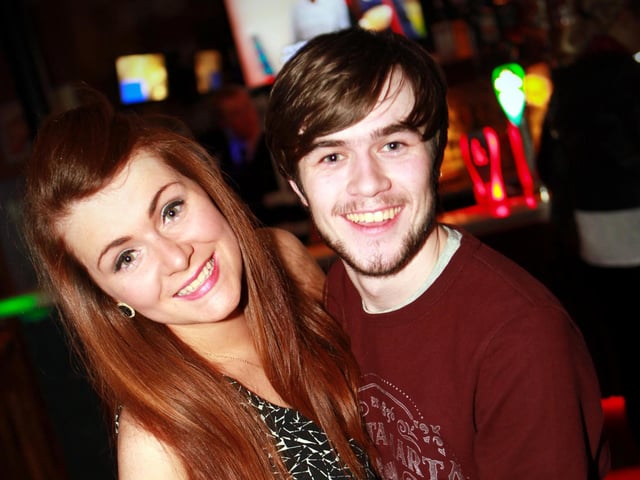 Lover's Meg and Tommy celebrating Meg's 21st Birthday in Blue Lounge.