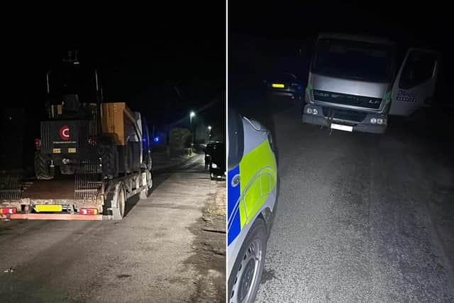 The Danby resident knew that rural communities have been hit with thefts in recent months, and felt something wasn't right about the plant equipment on the back of the truck. (pictured).