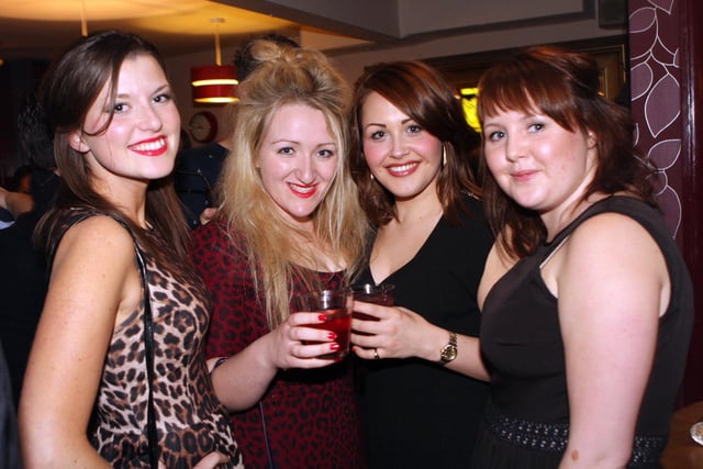 Beth, Katie, Ellie and Emily having a great night in Tui's cocktail bar in Malton.