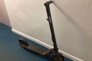 Police in Bridlington have confiscated the E-scooter which was being ridden on the pavement