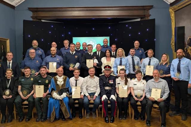 Bridlington Coastguard Rescue Team members are presented with the Chairman’s Commendation Award.