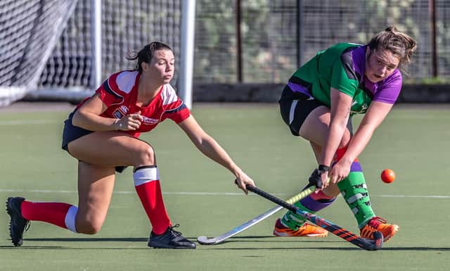 Katie Hodgson in action for Danby during the 1-1 home draw on Saturday  PHOTOS BY BRIAN MURFIELD