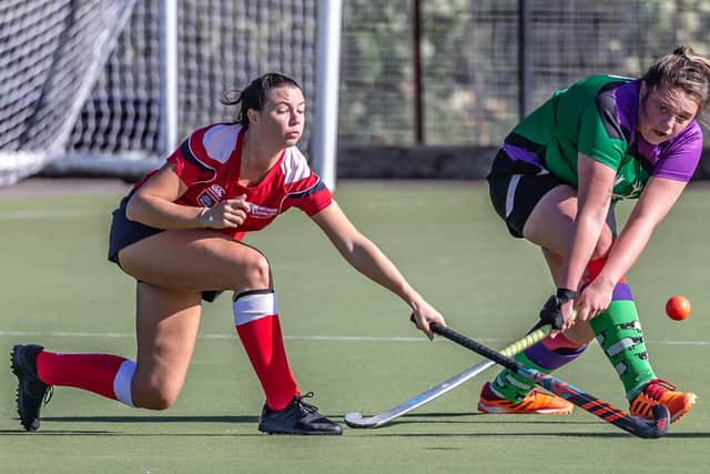 Katie Hodgson in action for Danby during the 1-1 home draw on Saturday PHOTOS BY BRIAN MURFIELD