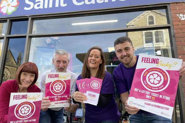 Pictured left to right are Debbie Jewison (shop manager), Richard Barwick (fundraising operations team lead), Susan Stephenson (communications and marketing manager) and Tom Thornton (communications assistant).