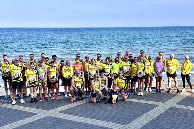 Athletes line up before the Sewerby Sprint in 2023.