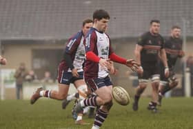 Jonty Holloway made his 100th appearance.for Scarborough RUFC at Old Brodleians Photo by Charlie Hopper