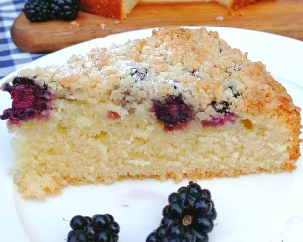 We picked berries and and made sponge cake!