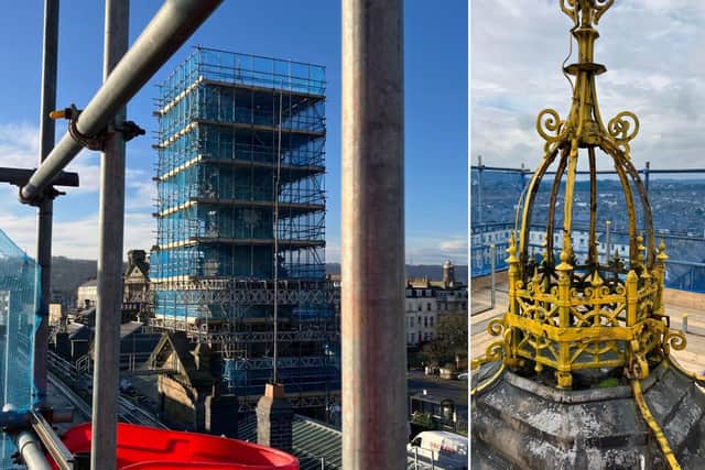Work on the clock tower is nearing completion