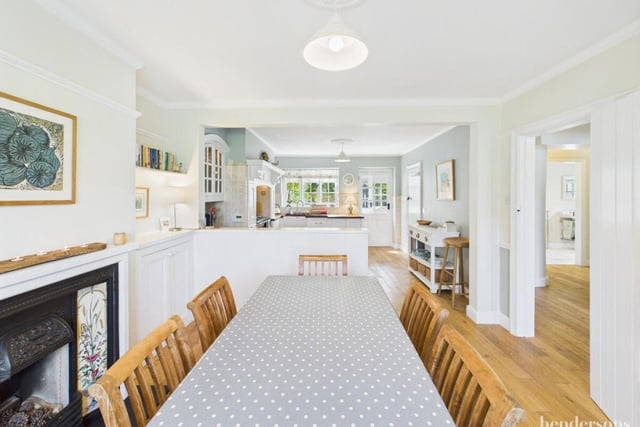 Ample dining space within the open plan arrangement.