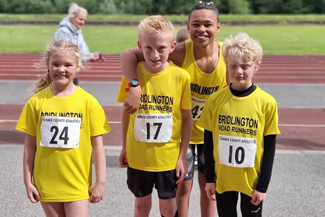 The BRR juniors at the track and field event on Sunday.