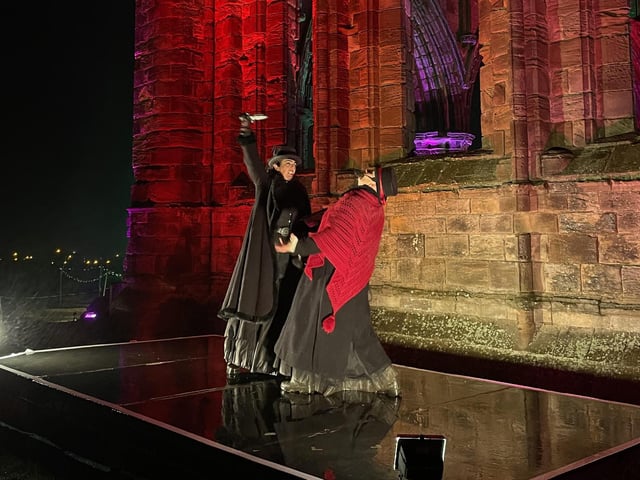 The dramatic performance added to the evening and gave a little something extra.