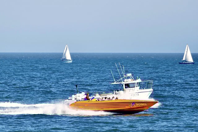 Yachts and boats, by Aled Jones.