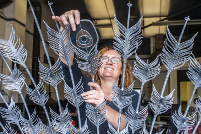 Sleight-based stained glass artist Janet Fraser.
Picture: Ernesto Rogata.