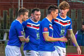Whitby Town powered to a 3-0 home win against Lancaster City. Photo by Brian Murfield