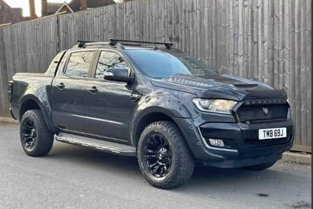 The grey Ford Ranger stolen from near the junction for Danby on the A171.