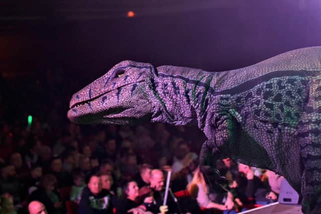 the show will feature dinosaurs such as a T-Rex, Brontosaurus, Triceratops, Carnotaurus, Velociraptors and Spinosaurus. Photo: Jurassic Earth/Chris Thompson