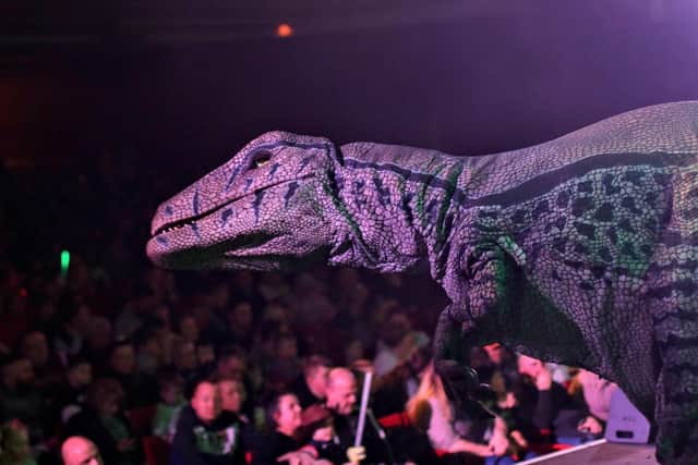 the show will feature dinosaurs such as a T-Rex, Brontosaurus, Triceratops, Carnotaurus, Velociraptors and Spinosaurus.  Photo: Jurassic Earth/Chris Thompson