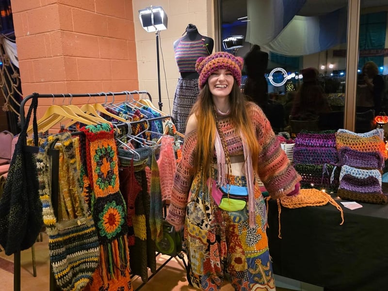 Annabel from Pixie Stitch shows off her creations.