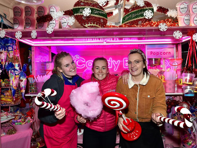 Candy girls Sophie Watherston Olivia Smith and Melissa Rainton