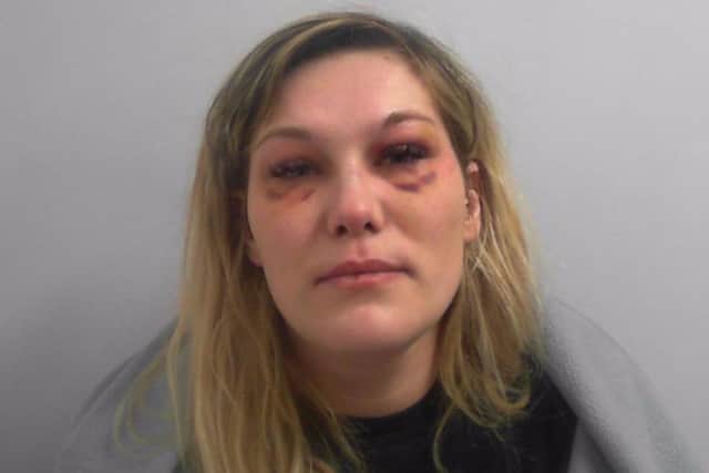 Charlotte Anderson, pictured, has been jailed for the bottle attack.