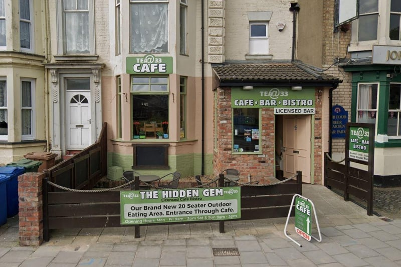Tea@33 is located on Hilderthorpe Road, Bridlington. One TRipadvisor review said "The quality of the food and service as always been consistent and to a very high standard. There is always a warm welcome to anyone who walks in. All the staff are very efficient, polite and attentive to customer needs."