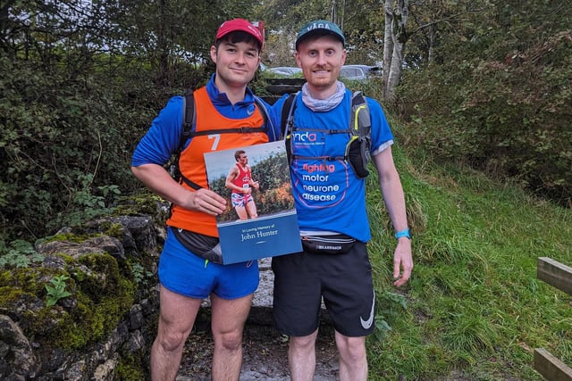 Harry and best mate Pat before the first challenge after Johns passing - The Yorkshire 3 Peaks run