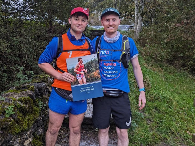 Harry and best mate Pat before the first challenge after Johns passing - The Yorkshire 3 Peaks run