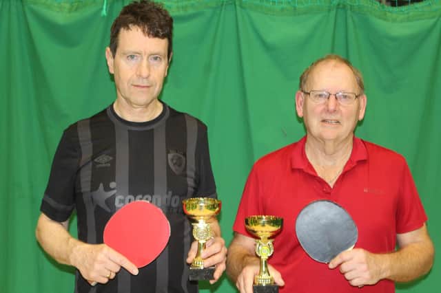 Glenn Matthews and Alan Fumagalli, winners of the Wednesday night Round-Robin tournament PHOTOS BY TONY WIGLEY