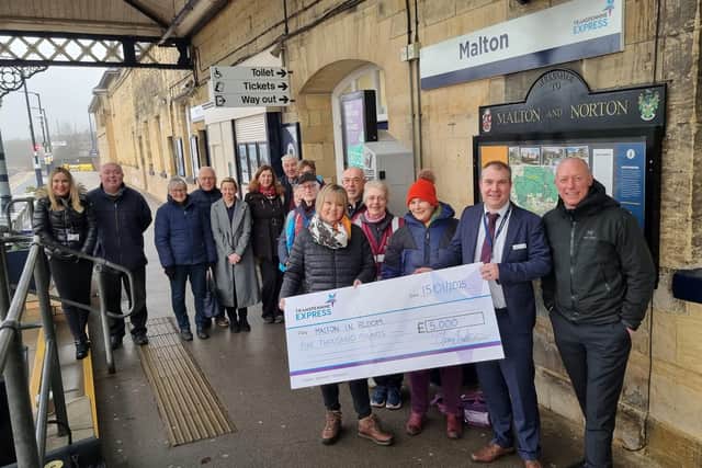 TransPennine Express (TPE) has donated £5,000 for for Malton in Bloom to expand their floral displays