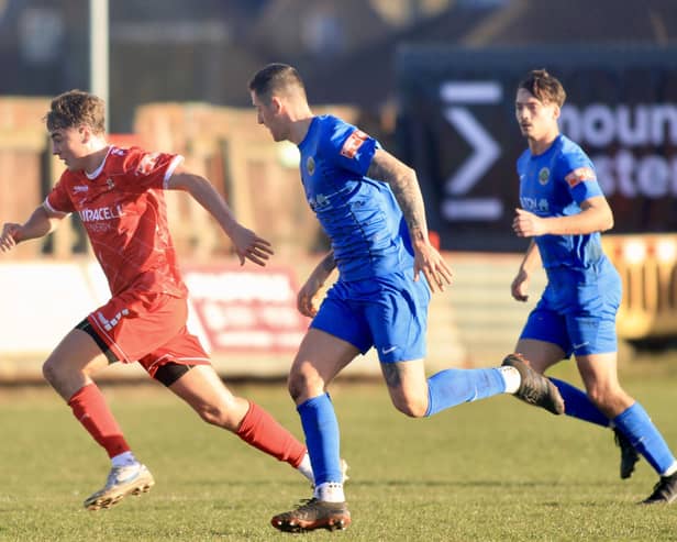 Bridlington Town earned a 2-0 home win against Sherwood Colliery. Photo by TCF Photography