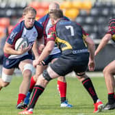 Scarborough RUFC's Eddie Erskine in action at Hull.   Photo by Andy Standing