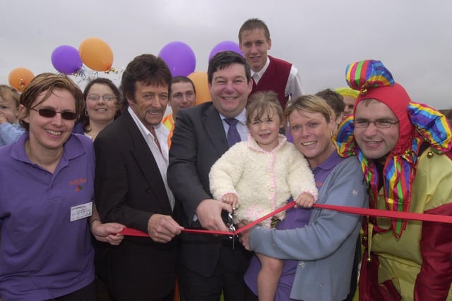 Helping to open the People's Carnival at Scarborough Castle with then-MP Lawrie Quinn in 2003.