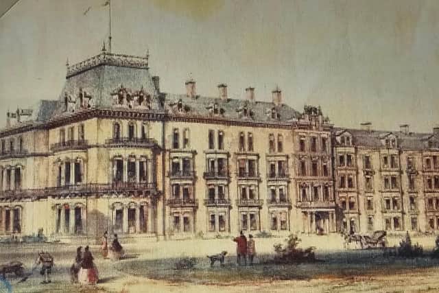 An old painting of the Clifton Hotel