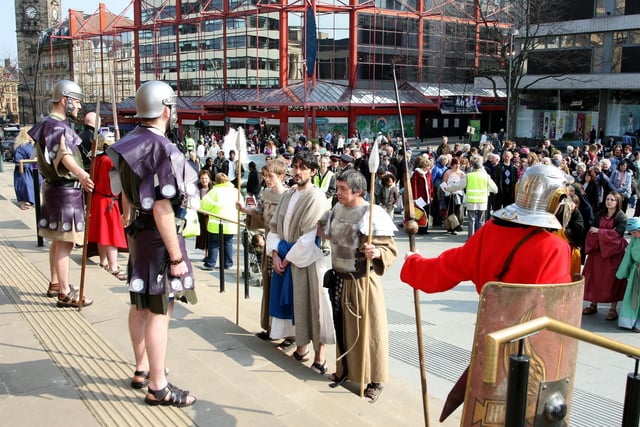 The judgement is re-enacted outside the City Hall in 2007
