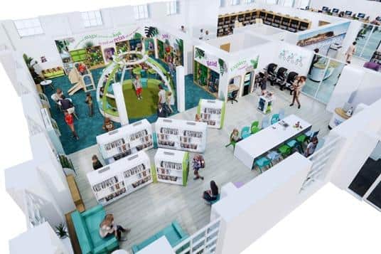An artist’s impression of the new children’s section in Scarborough Library.