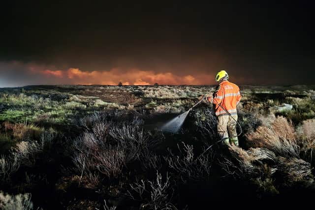 Fylingdales Moor wildfire. Photo credit: Paul Edwards.