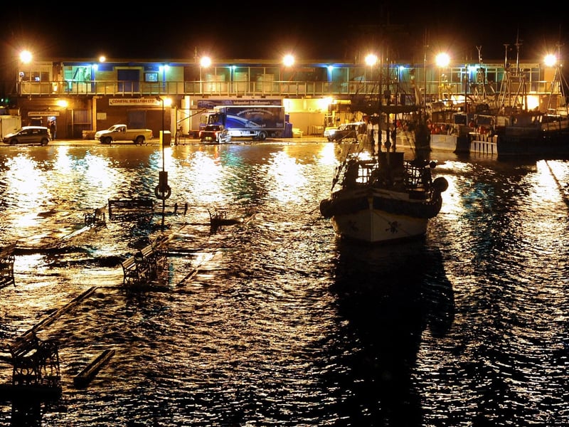 Some of the worst floods in living memory hit the coast at Bridlington.