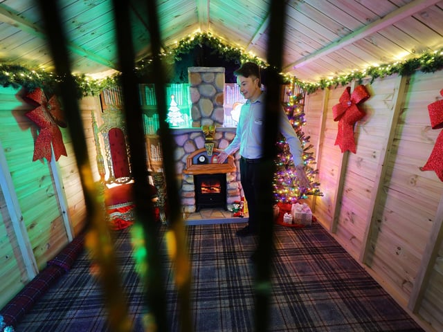 Chris Golder prepares for Santa's arrival