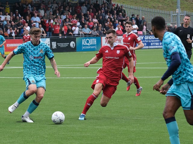Luca Colville impressed against Southport. Photo by Richard Ponter