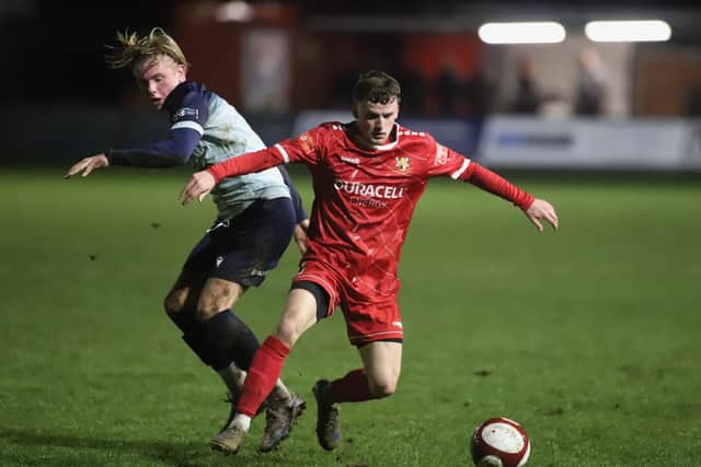Bridlington Town slipped to a 1-0 home loss against Grimsby Borough on Tuesday. Photo by TCF Photography