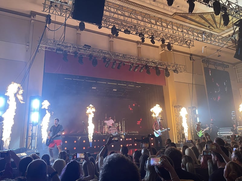 The band - and setlist - were on fire (not literally, but there was fire!)