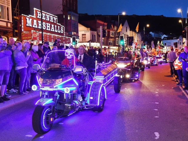 You are from Scarborough if you know that a parade of Honda Goldwing motorbikes will visit the seafront, adorned with multi-coloured lights and fancy dress.