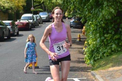 Anna Giddings (Scarborough AC) was the first female home at the Scalby Fair race.