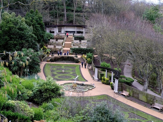 Enjoy a nice walk through the Italian Gardens and the nearly-finished South Cliff Gardens.